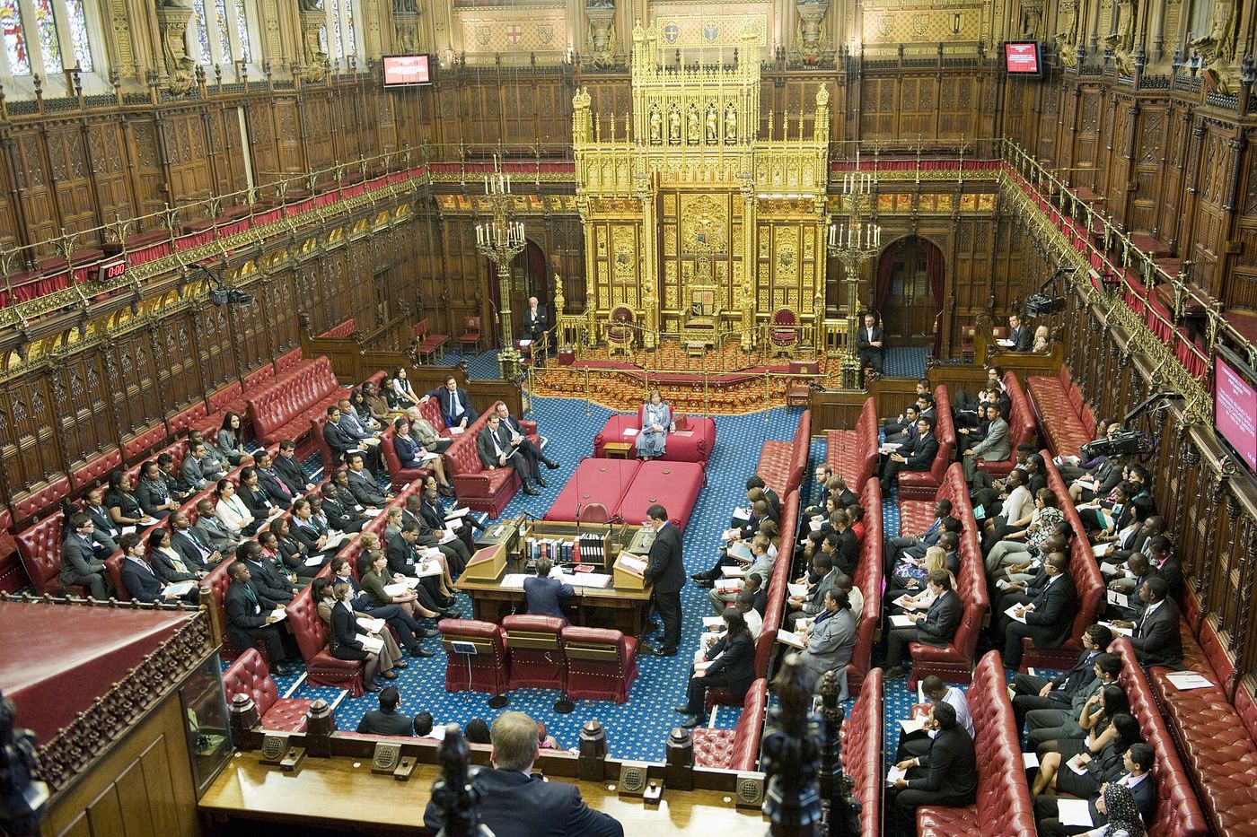 The chamber of the House of Lords.