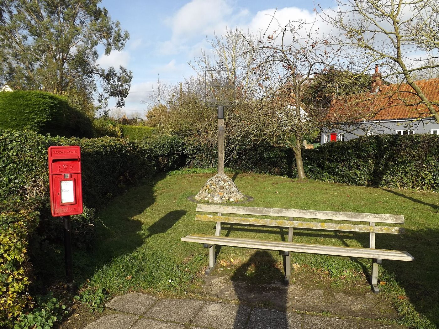 A village post office in the English countryside.