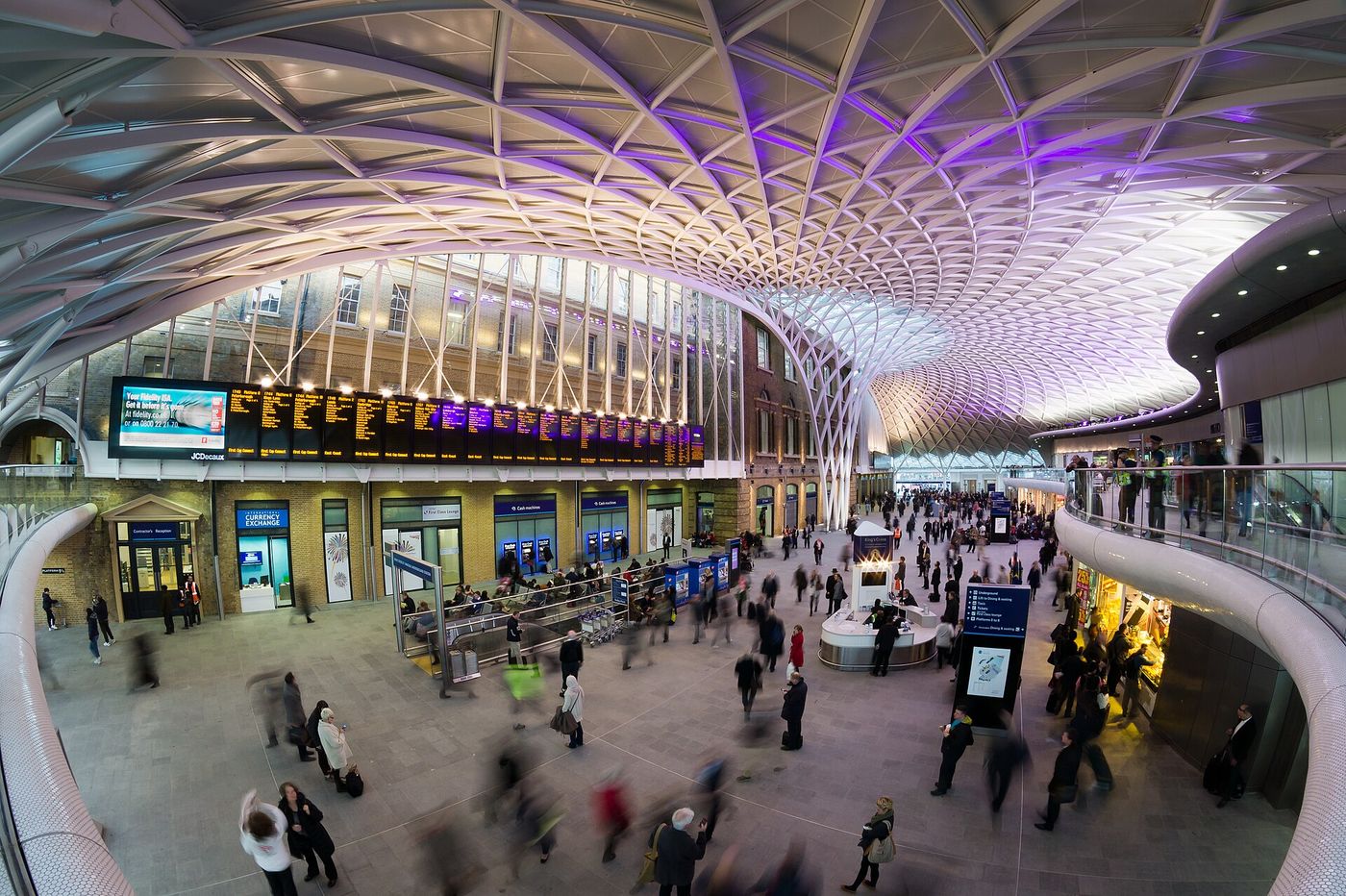The concourse at King's Cross station in London.